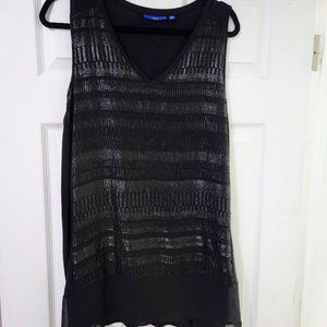 Apt. 9 sleeveless long black‎ top with sparkle! XL